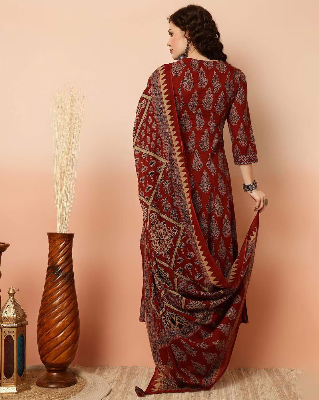 Dhruvi 227 Rayon Printed Long Kurti With Bottom Dupatta Wholesale Market In Surat
